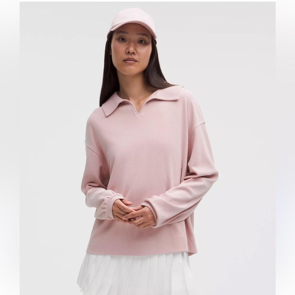 Lululemon Softstreme Oversized Polo – Soft Pink